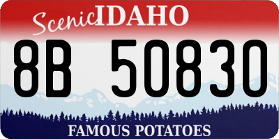 ID license plate 8B5083O