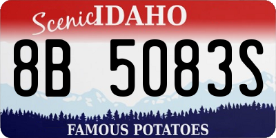 ID license plate 8B5083S