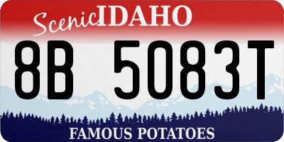 ID license plate 8B5083T