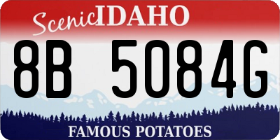 ID license plate 8B5084G