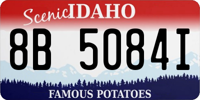 ID license plate 8B5084I