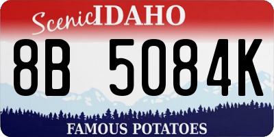 ID license plate 8B5084K
