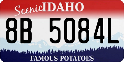 ID license plate 8B5084L