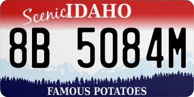 ID license plate 8B5084M