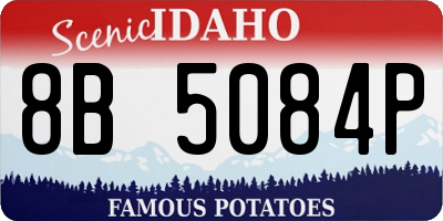 ID license plate 8B5084P