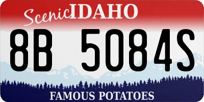 ID license plate 8B5084S