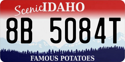 ID license plate 8B5084T