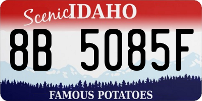 ID license plate 8B5085F