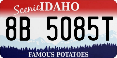 ID license plate 8B5085T
