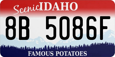 ID license plate 8B5086F