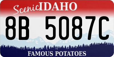 ID license plate 8B5087C
