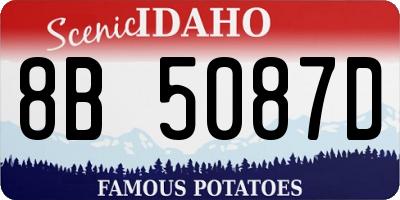 ID license plate 8B5087D