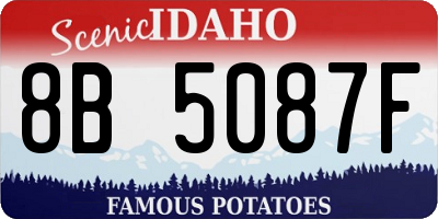 ID license plate 8B5087F