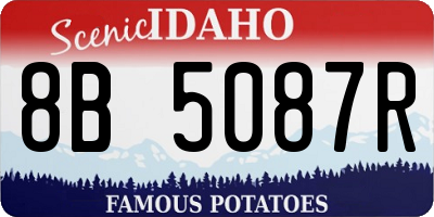ID license plate 8B5087R