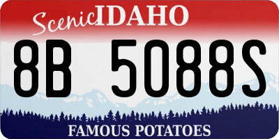 ID license plate 8B5088S