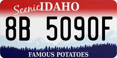 ID license plate 8B5090F