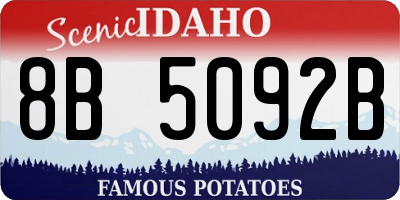 ID license plate 8B5092B
