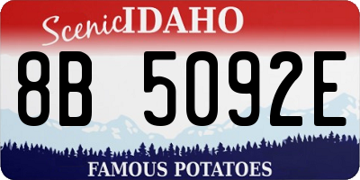 ID license plate 8B5092E