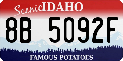 ID license plate 8B5092F
