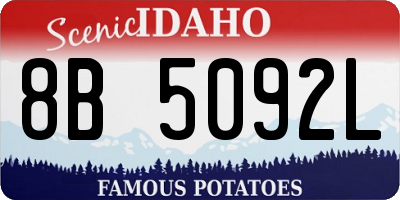 ID license plate 8B5092L