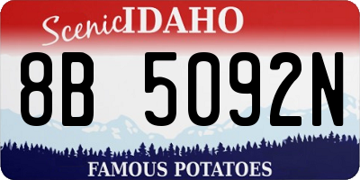ID license plate 8B5092N
