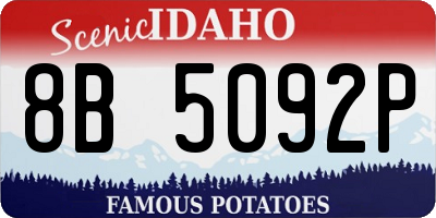 ID license plate 8B5092P