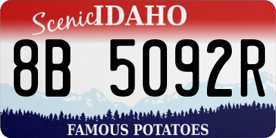 ID license plate 8B5092R