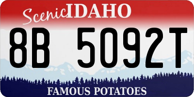 ID license plate 8B5092T