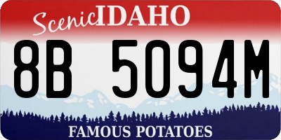 ID license plate 8B5094M