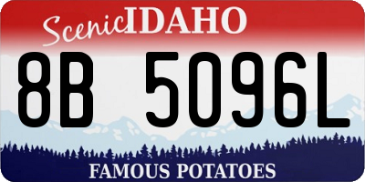 ID license plate 8B5096L