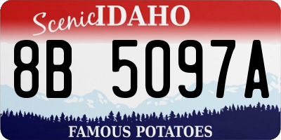 ID license plate 8B5097A
