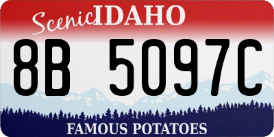 ID license plate 8B5097C