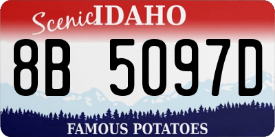 ID license plate 8B5097D