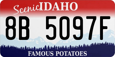 ID license plate 8B5097F