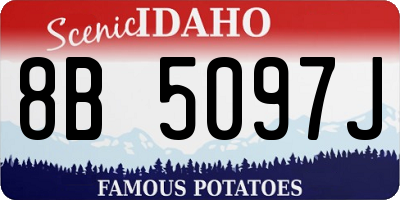 ID license plate 8B5097J