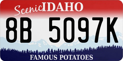 ID license plate 8B5097K