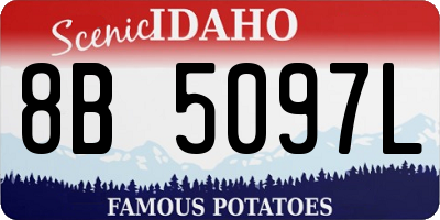 ID license plate 8B5097L