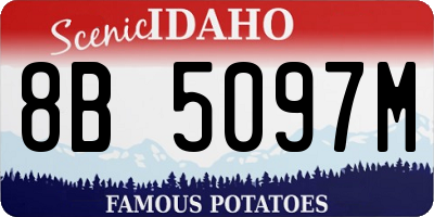 ID license plate 8B5097M