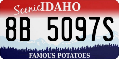 ID license plate 8B5097S