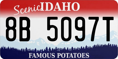 ID license plate 8B5097T