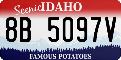ID license plate 8B5097V