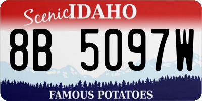 ID license plate 8B5097W