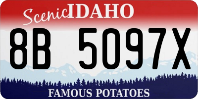 ID license plate 8B5097X