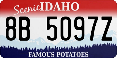 ID license plate 8B5097Z