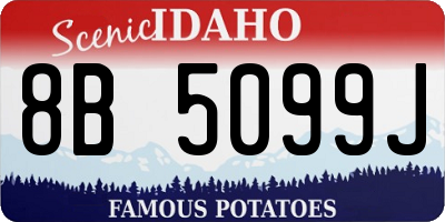 ID license plate 8B5099J