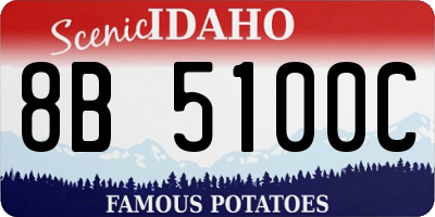 ID license plate 8B5100C