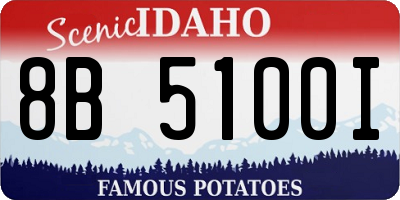 ID license plate 8B5100I
