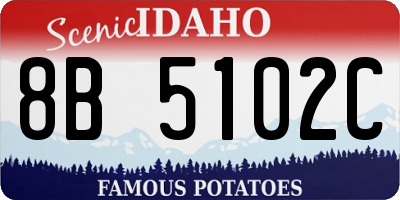 ID license plate 8B5102C