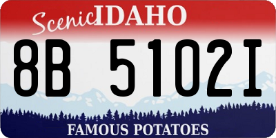 ID license plate 8B5102I