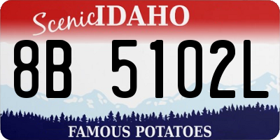 ID license plate 8B5102L